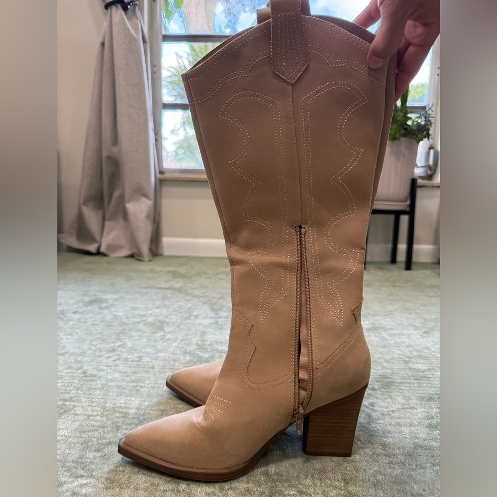 MIA Beige Natural Tex Western Boots - Picture 2 of 13